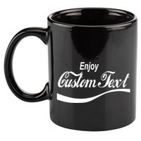 Personalize Enjoy Custom Text Name Spoof Logo 11oz C Handle Ceramic Mug