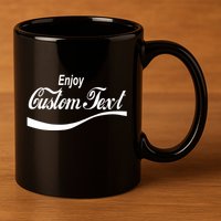 Personalize Enjoy Custom Text Name Spoof Logo 11oz C Handle Ceramic Mug