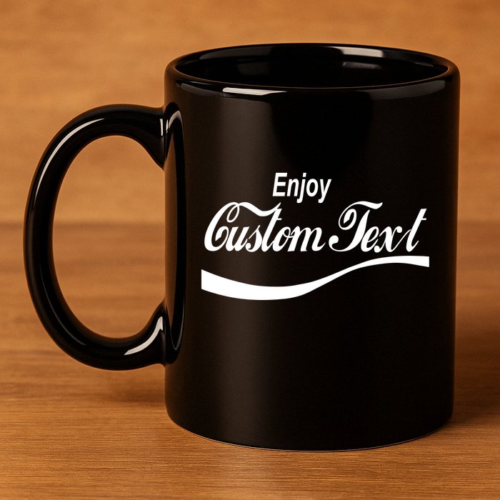 Personalize Enjoy Custom Text Name Spoof Logo 11oz C Handle Ceramic Mug