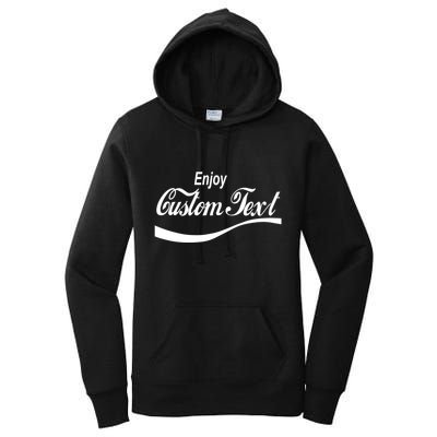 Personalize Enjoy Custom Text Name Spoof Logo Women's Pullover Hoodie