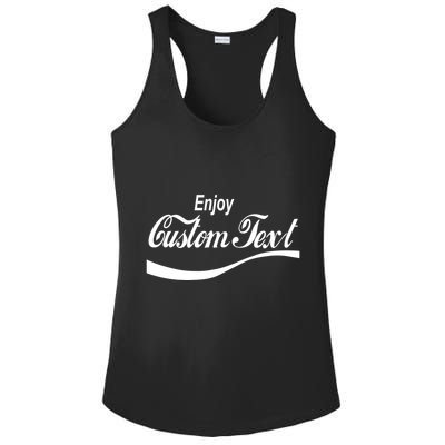 Personalize Enjoy Custom Text Name Spoof Logo Ladies PosiCharge Competitor Racerback Tank