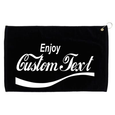 Personalize Enjoy Custom Text Name Spoof Logo Grommeted Golf Towel