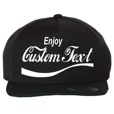 Personalize Enjoy Custom Text Name Spoof Logo Wool Snapback Cap