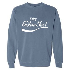 Personalize Enjoy Custom Text Name Spoof Logo Garment-Dyed Sweatshirt