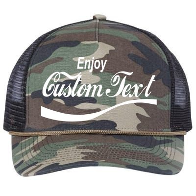 Personalize Enjoy Custom Text Name Spoof Logo Retro Rope Trucker Hat Cap