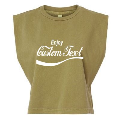 Personalize Enjoy Custom Text Name Spoof Logo Garment-Dyed Women's Muscle Tee