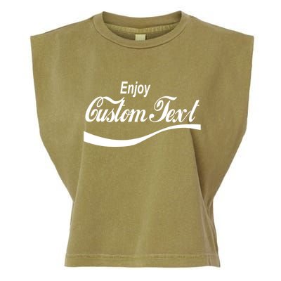 Personalize Enjoy Custom Text Name Spoof Logo Garment-Dyed Women's Muscle Tee