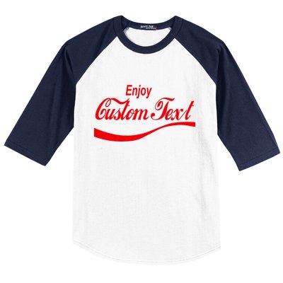 Personalize Enjoy Custom Text Name Spoof Logo Baseball Sleeve Shirt