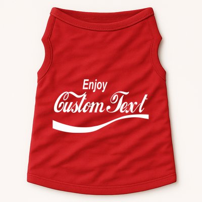 Personalize Enjoy Custom Text Name Spoof Logo Doggie Tank