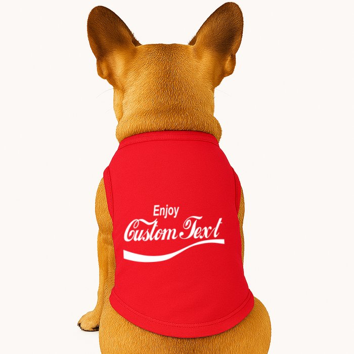 Personalize Enjoy Custom Text Name Spoof Logo Doggie Tank