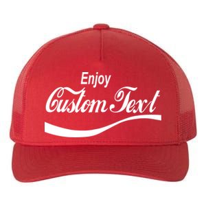 Personalize Enjoy Custom Text Name Spoof Logo Yupoong Adult 5-Panel Trucker Hat