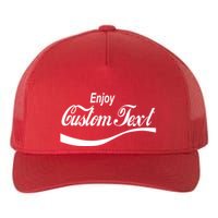 Personalize Enjoy Custom Text Name Spoof Logo Yupoong Adult 5-Panel Trucker Hat