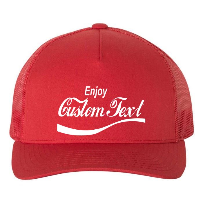 Personalize Enjoy Custom Text Name Spoof Logo Yupoong Adult 5-Panel Trucker Hat