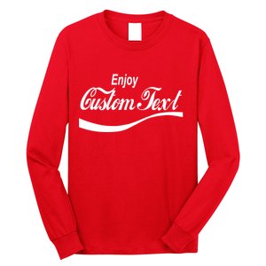 Personalize Enjoy Custom Text Name Spoof Logo Long Sleeve Shirt