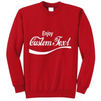 Personalize Enjoy Custom Text Name Spoof Logo Sweatshirt