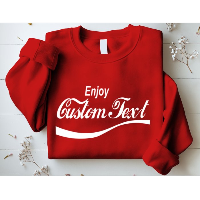 Personalize Enjoy Custom Text Name Spoof Logo Sweatshirt