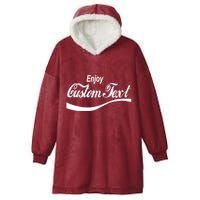 Personalize Enjoy Custom Text Name Spoof Logo Hooded Wearable Blanket