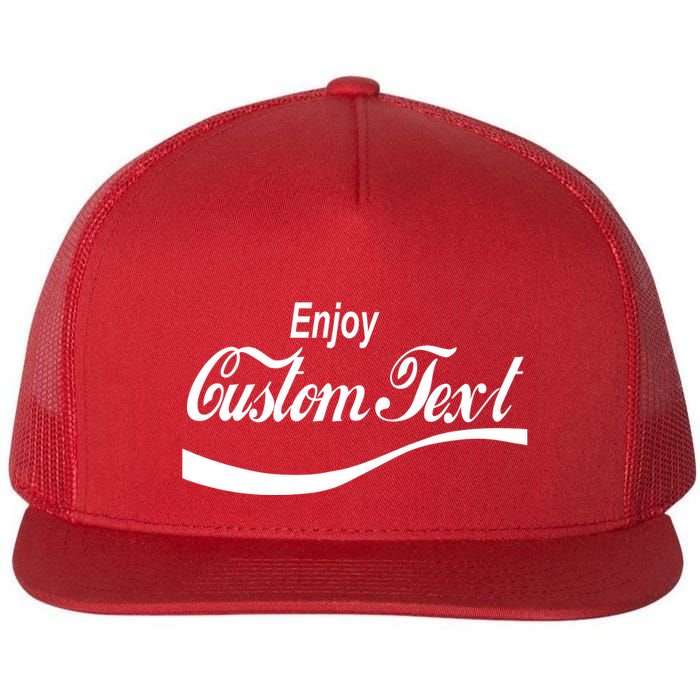Personalize Enjoy Custom Text Name Spoof Logo Flatbill Hat