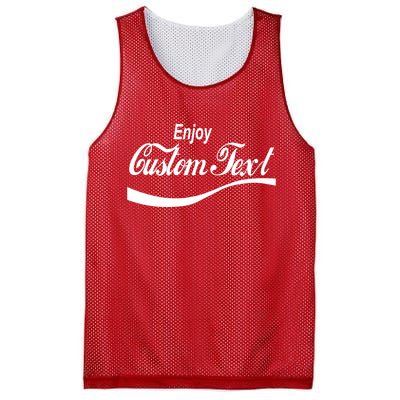 Personalize Enjoy Custom Text Name Spoof Logo Mesh Reversible Basketball Jersey Tank