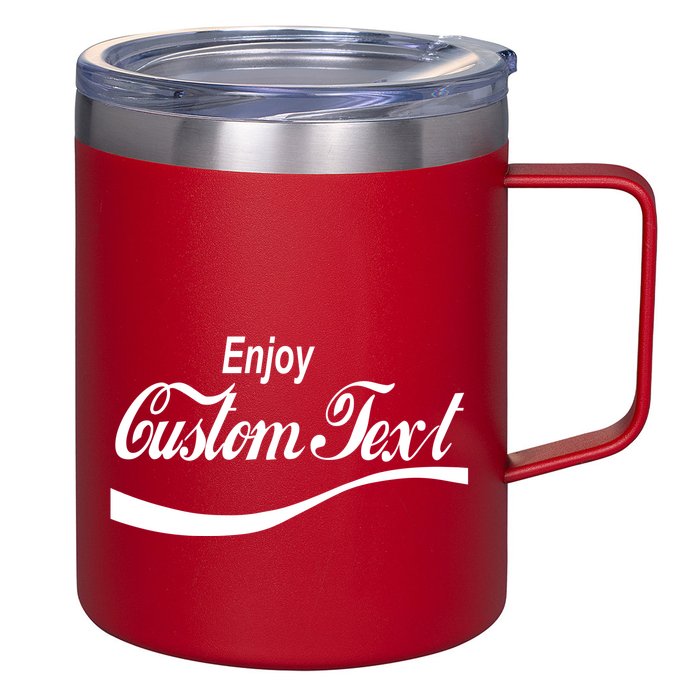 Personalize Enjoy Custom Text Name Spoof Logo 12oz Stainless Steel Coffee Mug