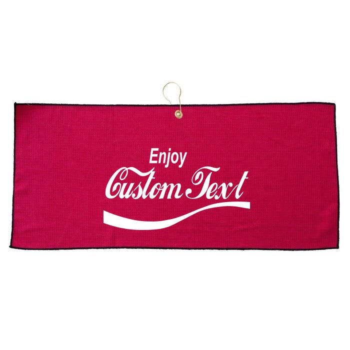 Personalize Enjoy Custom Text Name Spoof Logo Large Microfiber Waffle Golf Towel