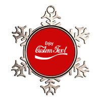 Personalize Enjoy Custom Text Name Spoof Logo Metallic Star Ornament