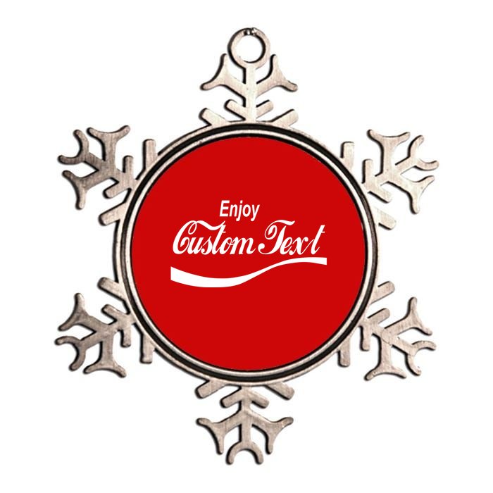 Personalize Enjoy Custom Text Name Spoof Logo Metallic Star Ornament