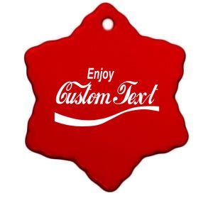 Personalize Enjoy Custom Text Name Spoof Logo Ceramic Star Ornament