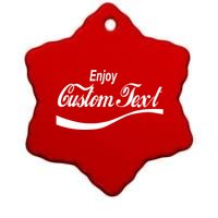 Personalize Enjoy Custom Text Name Spoof Logo Ceramic Star Ornament