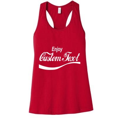 Personalize Enjoy Custom Text Name Spoof Logo Womens Tank Top