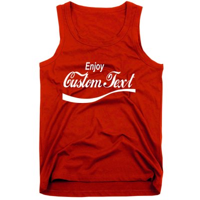 Personalize Enjoy Custom Text Name Spoof Logo Tank Top