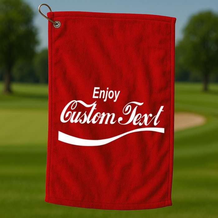 Personalize Enjoy Custom Text Name Spoof Logo Golf Towel