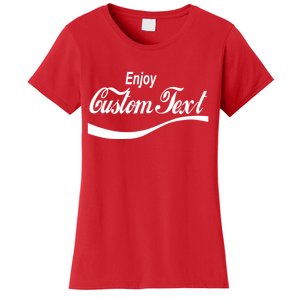 Personalize Enjoy Custom Text Name Spoof Logo Women's T-Shirt