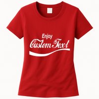 Personalize Enjoy Custom Text Name Spoof Logo Womens T-Shirt