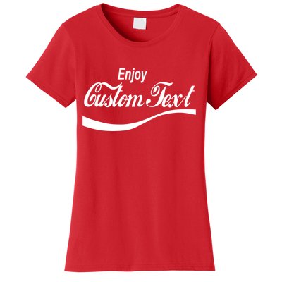 Personalize Enjoy Custom Text Name Spoof Logo Women's T-Shirt