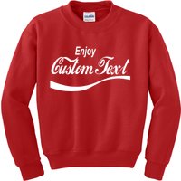 Personalize Enjoy Custom Text Name Spoof Logo Kids Sweatshirt