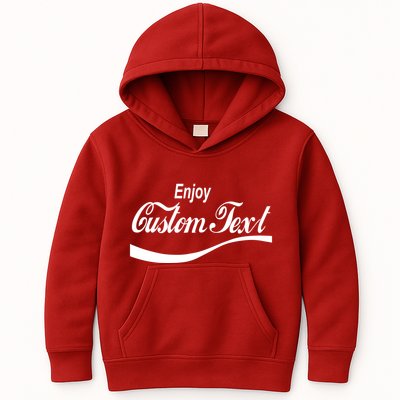 Personalize Enjoy Custom Text Name Spoof Logo Kids Hoodie