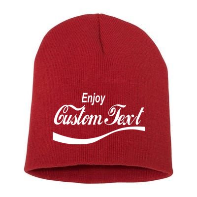 Personalize Enjoy Custom Text Name Spoof Logo Short Acrylic Beanie