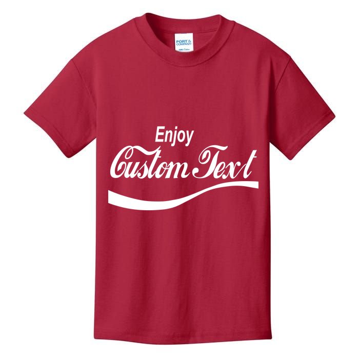 Personalize Enjoy Custom Text Name Spoof Logo Kids T-Shirt