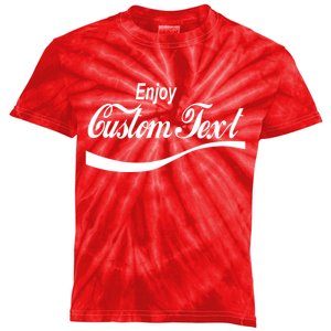 Personalize Enjoy Custom Text Name Spoof Logo Kids Tie-Dye T-Shirt