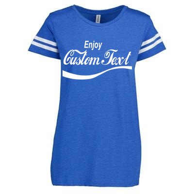 Personalize Enjoy Custom Text Name Spoof Logo Enza Ladies Jersey Football T-Shirt