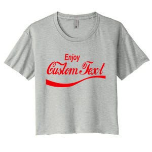 Personalize Enjoy Custom Text Name Spoof Logo Women's Crop Top Tee