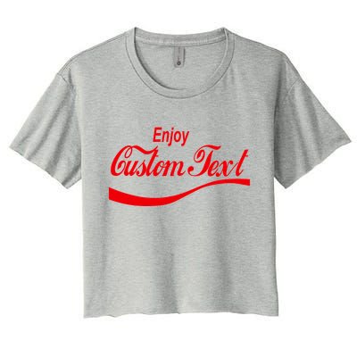 Personalize Enjoy Custom Text Name Spoof Logo Women's Crop Top Tee