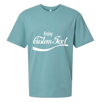 Personalize Enjoy Custom Text Name Spoof Logo Sueded Cloud Jersey T-Shirt
