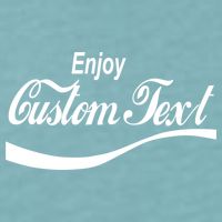 Personalize Enjoy Custom Text Name Spoof Logo Sueded Cloud Jersey T-Shirt