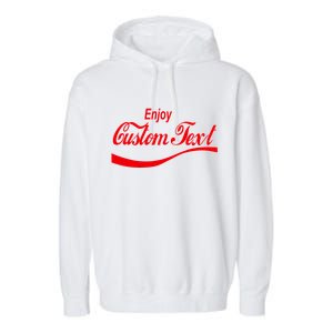 Personalize Enjoy Custom Text Name Spoof Logo Garment-Dyed Fleece Hoodie