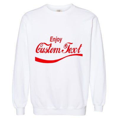 Personalize Enjoy Custom Text Name Spoof Logo Garment-Dyed Sweatshirt