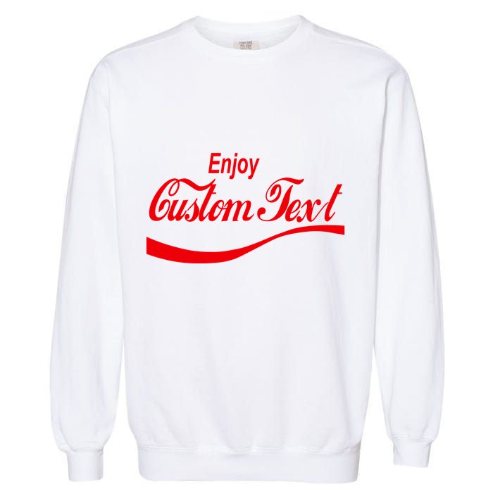 Personalize Enjoy Custom Text Name Spoof Logo Garment-Dyed Sweatshirt