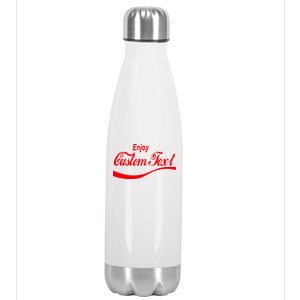 Personalize Enjoy Custom Text Name Spoof Logo Stainless Steel Insulated Water Bottle