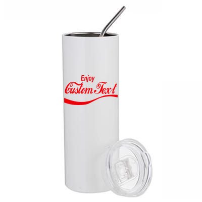 Personalize Enjoy Custom Text Name Spoof Logo Stainless Steel Tumbler